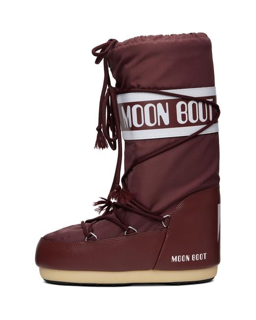Moon Boot Red Icon Nylon Boots for men