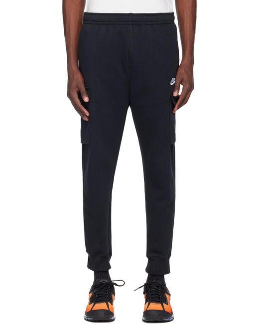 Nike Blue Embroidered Cargo Pants for men