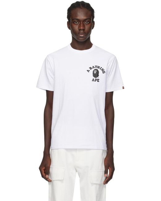 A Bathing Ape White Mantra T-shirt for men