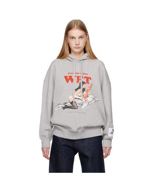 Stella McCartney Gray Jeff Koons Edition 'Slippery When Wet' Hoodie
