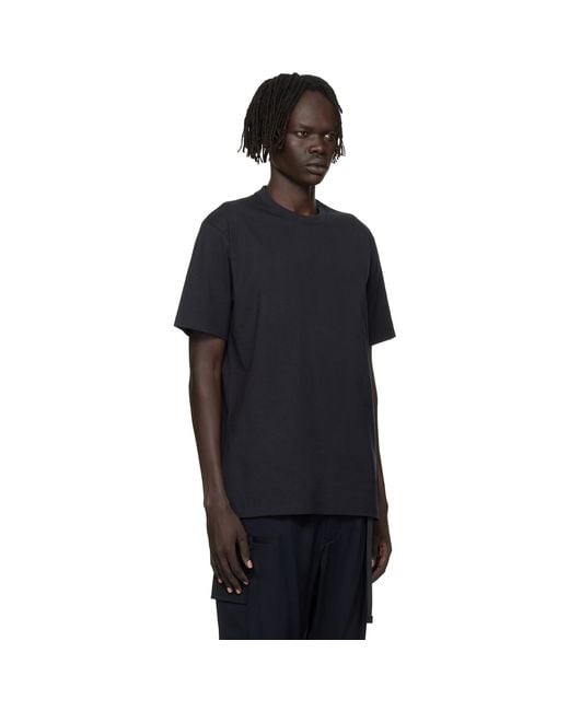Y-3 Black Graphic Short Sleeve T-Shirt for men
