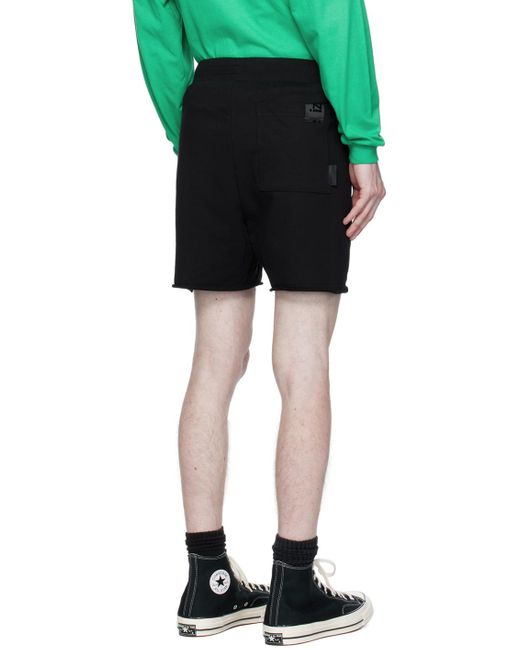 Izzue Black Embroide Shorts for men