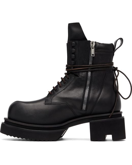 Rick Owens Black Tower Low Army Bogun Boots for men