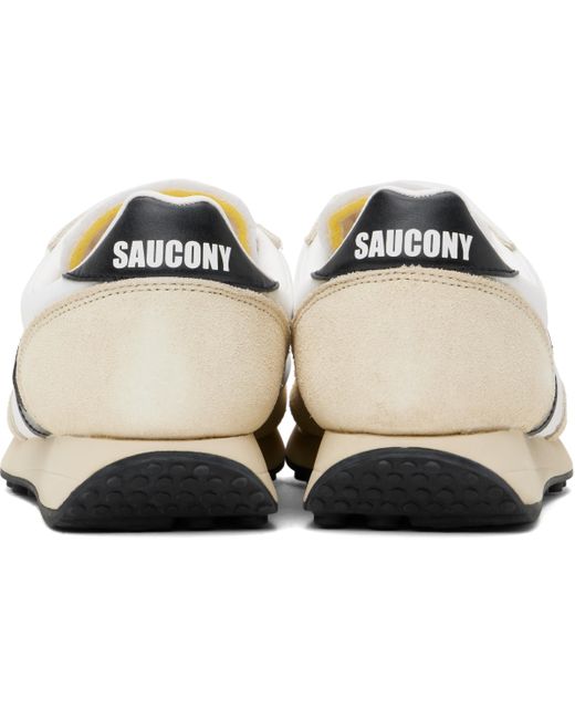メンズ Saucony ホワイト＆オフホワイト Trainer 80 スニーカー Black