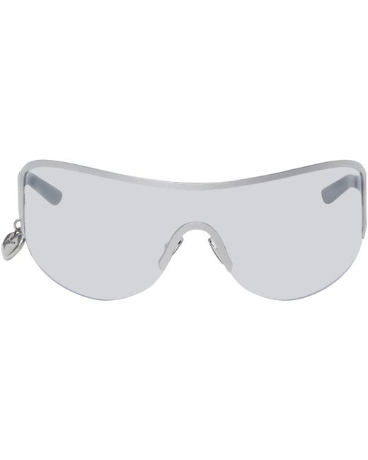 Acne White Metal Frame Sunglasses for men