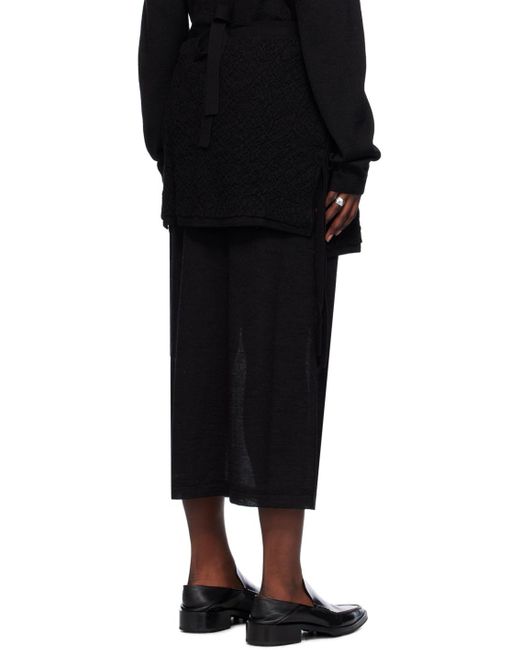 Lauren Manoogian Black Gauze Miniskirt