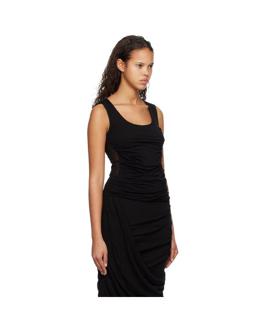 Subtle Le Nguyen Black Draped Tank Top