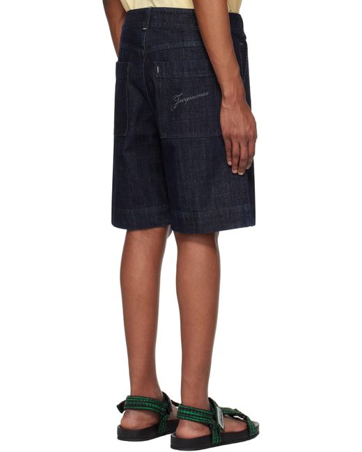 メンズ Jacquemus La Croisièreコレクション ネイビー The De-Nîmes デニムショートパンツ Blue