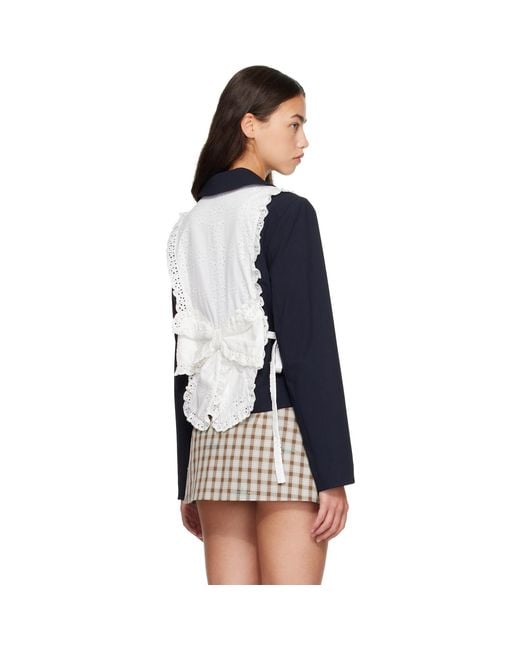 Sandy Liang White Winslow Jacket