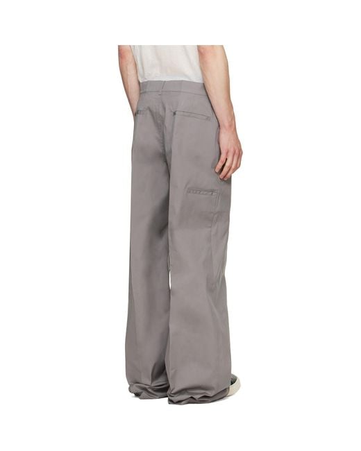 Rick Owens Gray Tower Work Trousers for men
