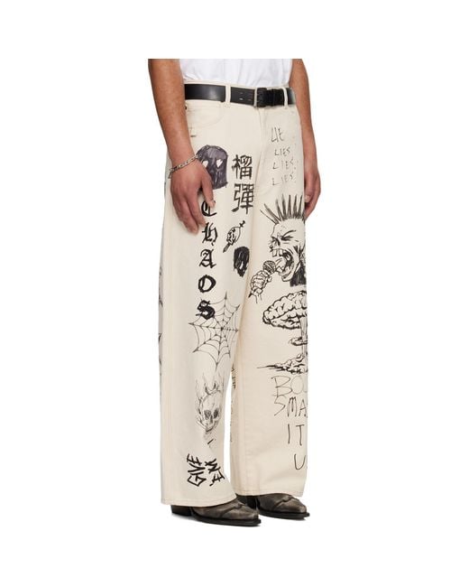 Lu'u Dan Natural Off- Collar Jeans for men