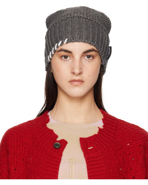 ANDERSSON BELL グレー Milano ウール ビーニー Red
