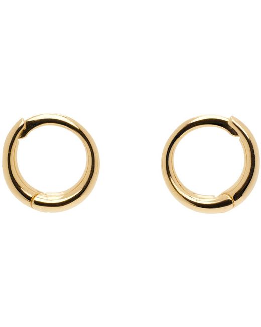 Petites boucles d'oreilles à anneau nouveau dorées Sophie Buhai en coloris Black