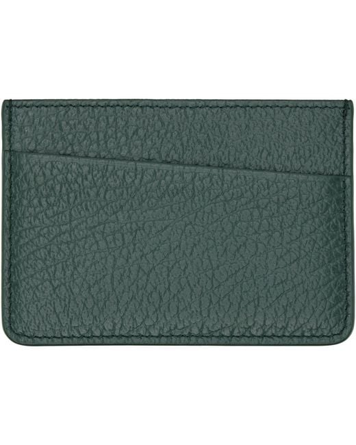 Maison Margiela Green Four Stitches Card Holder