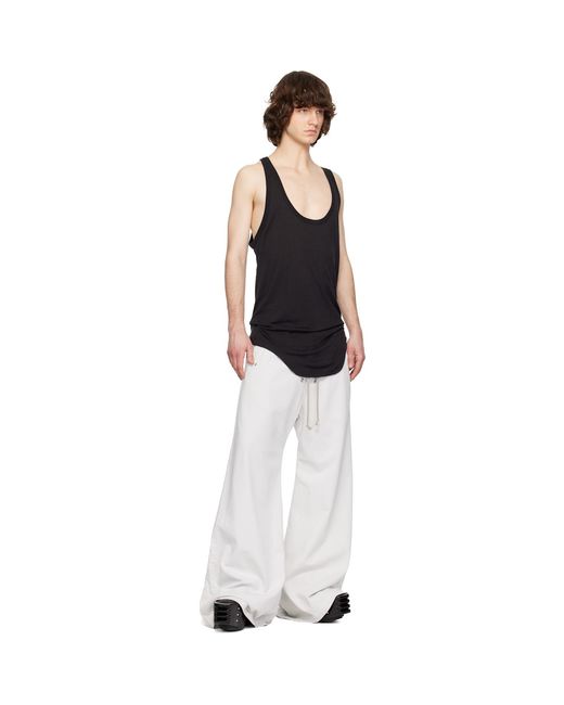 Rick Owens Black Off- Temple Geth Belas Sweatpants for men