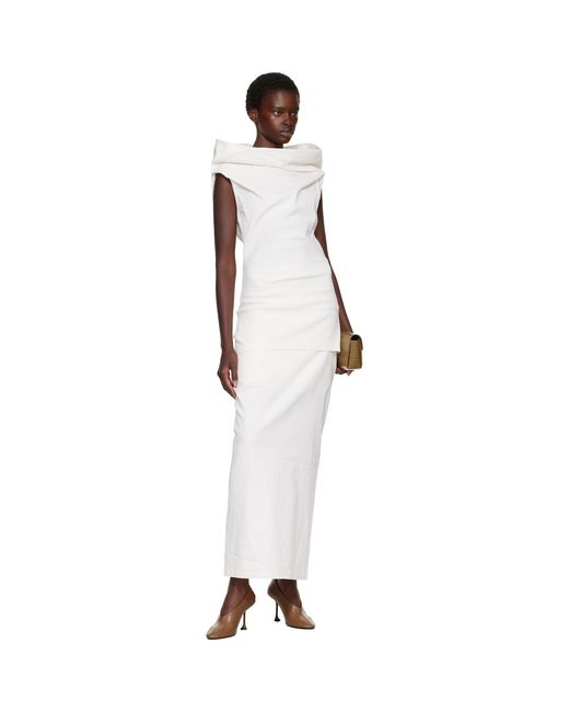Issey Miyake White Off- Allow Top