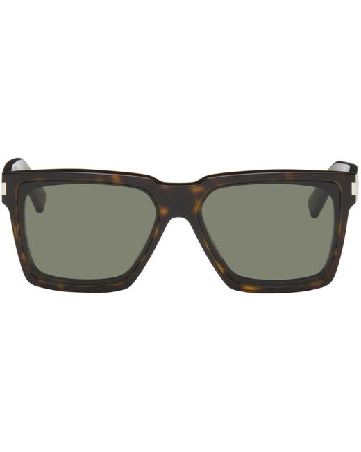 Saint Laurent Black Tortoiseshell Sl 610 Sunglasses for men