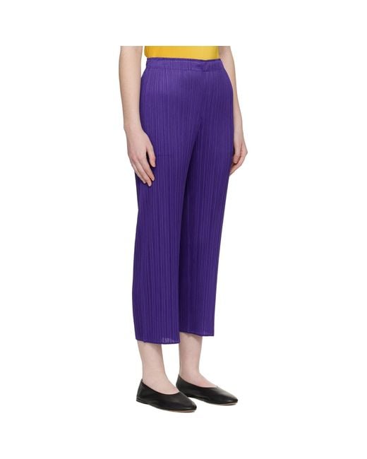 Pleats Please Issey Miyake Purple Monthly Colors November Trousers