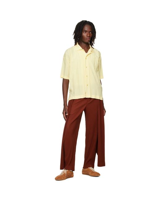 Homme Plissé Issey Miyake Red Motion Blur Trousers for men