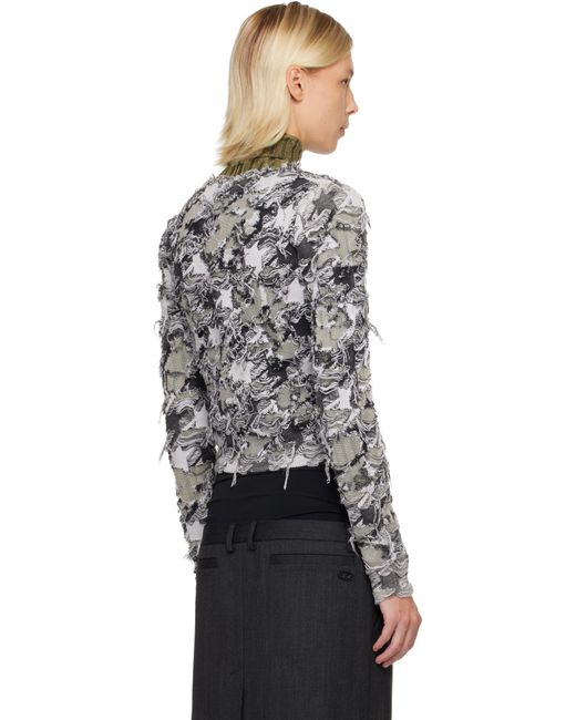 Cardigan Sibylla Gris DIESEL en coloris Black