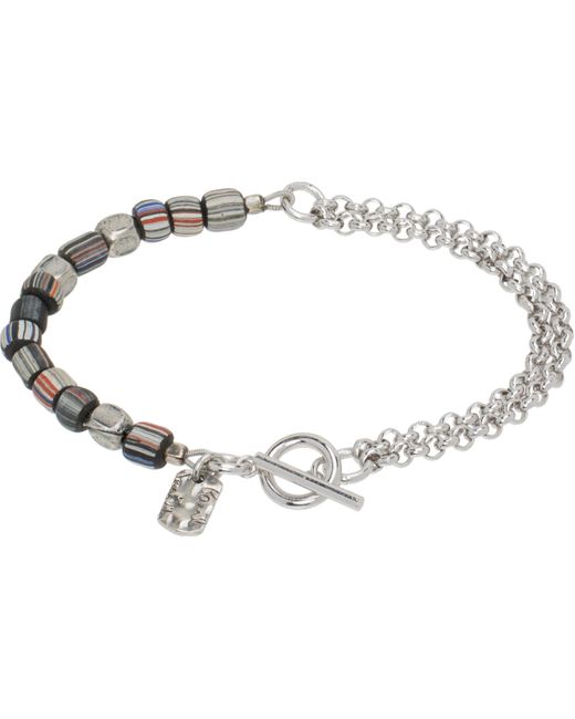 メンズ Paul Smith シルバー Bead Mix ブレスレット Black
