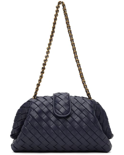 Bottega Veneta Blue Teen Lauren 1980 Chain Clutch