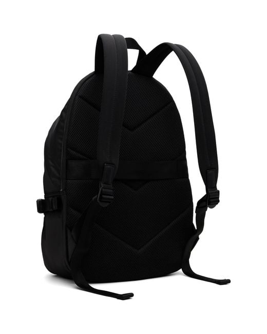 HUGO Black Twill Logo Lettering Backpack for men