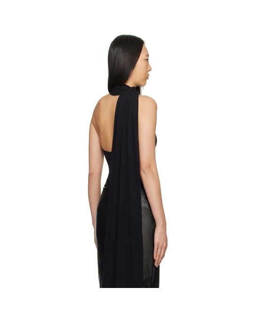Magda Butrym Black Wrap Top