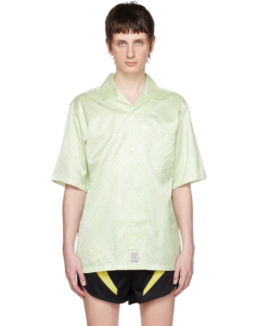 Martine Rose Green & Off-white Floral Shirt for men