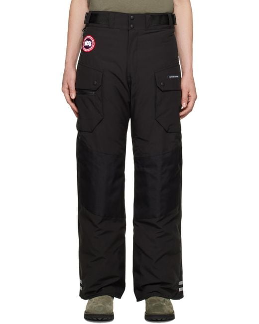 Canada Goose Black Tundra Down Cargo Pants for men