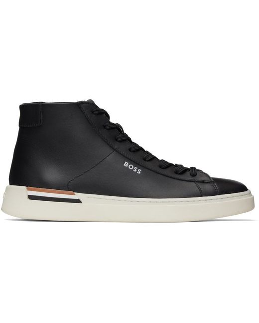 Boss Black Clint Smooth Leather High-top Sneakers for men