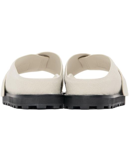Jil Sander Black Off- Velcro Sandals for men