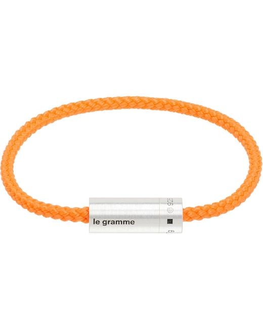 Le Gramme Black 'Le 7G' Nato Cable Bracelet for men