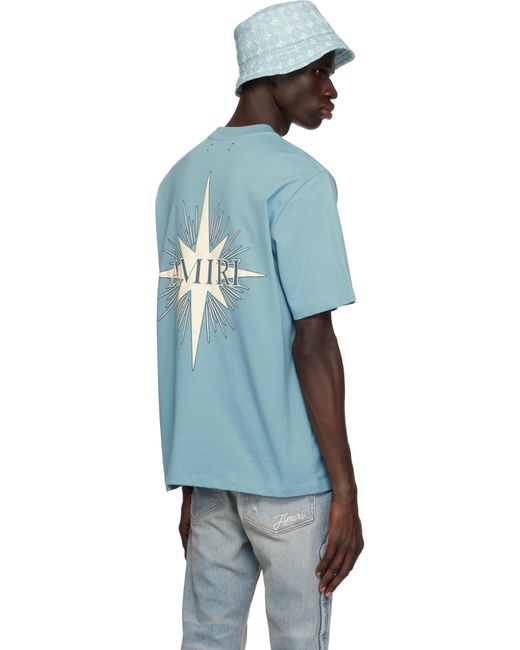 メンズ Amiri ブルー Starburst Tシャツ Blue