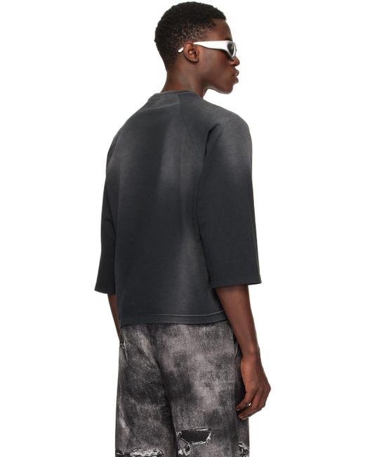 T-shirt t-croxt gris DIESEL pour homme en coloris Black