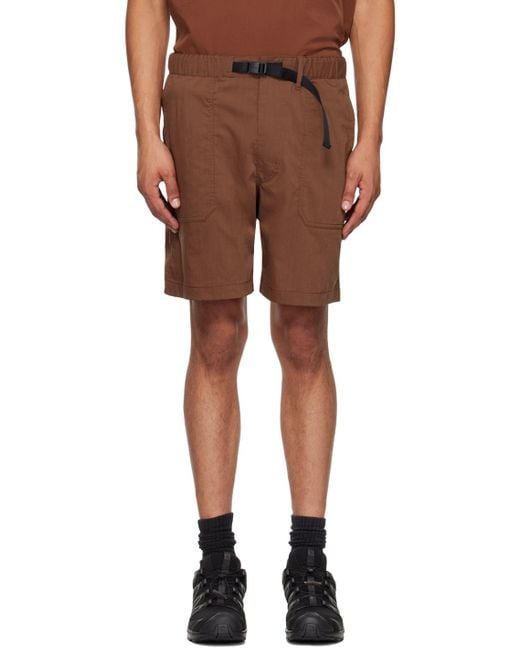 NANGA Brown Field Shorts for men