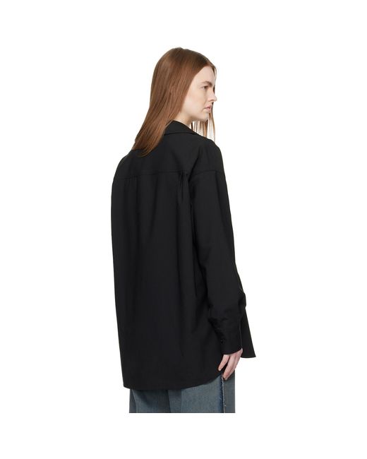 MM6 by Maison Margiela Black Tailored Wool-Blend Shirt