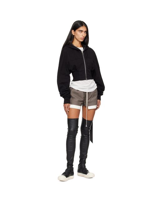 Rick Owens Black Tower Collage Hoodie