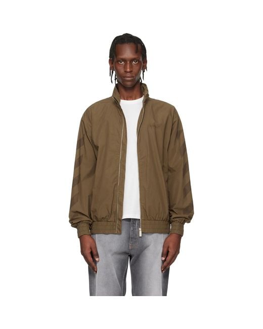 Off-White c/o Virgil Abloh Multicolor Khaki Diagonal Cotton Track Jacket for men