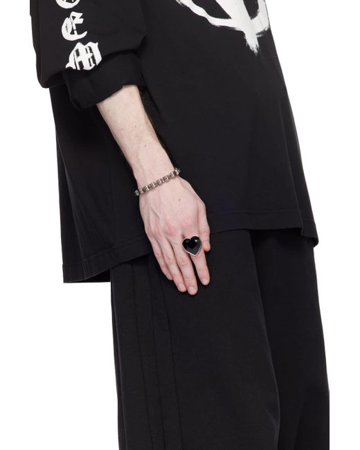 Bracelet-chainette à rouleaux argenté Vetements pour homme en coloris Black