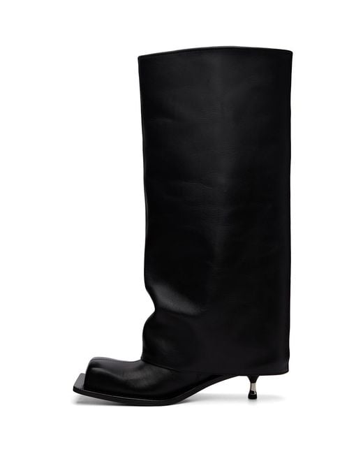 FIDAN NOVRUZOVA Black Iman Kitten Heel Tall Boots