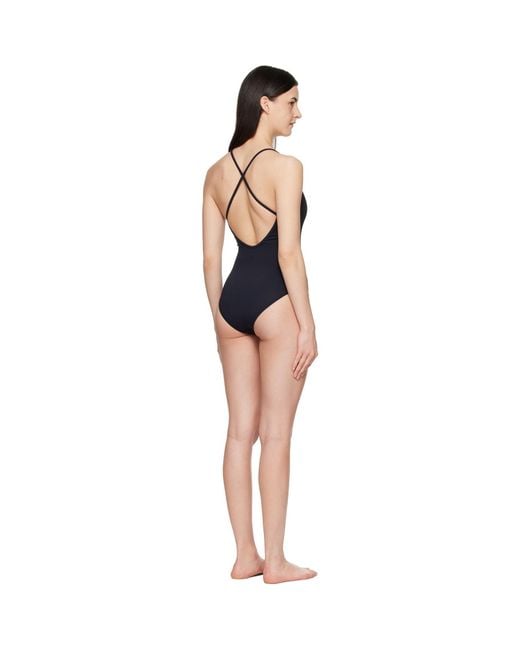 Loulou de Saison Black Itak Lds Criss-Crossing Straps Swimsuit