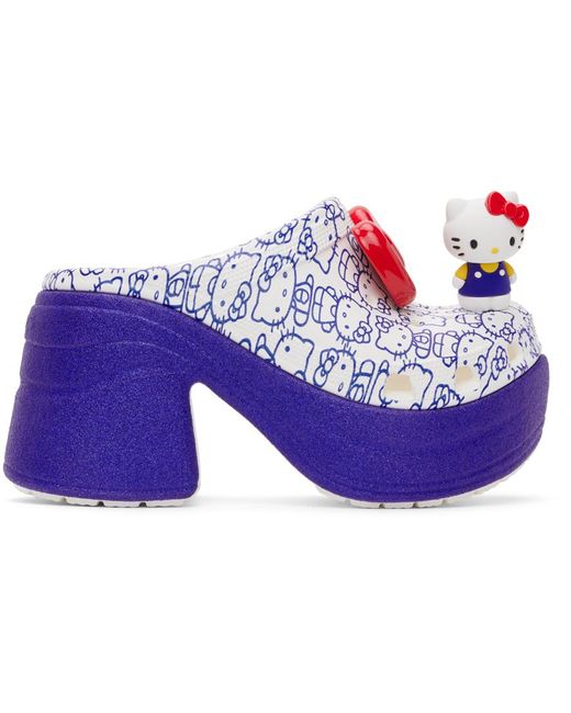 Chaussures à talon haut siren blanc et bleu - hello kitty CROCSTM en coloris Blue