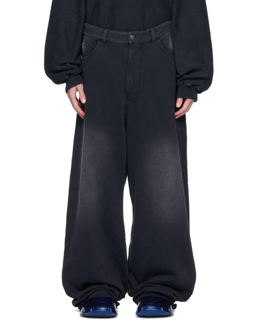 Balenciaga Black baggy Lounge Pants in Blue for Men Lyst
