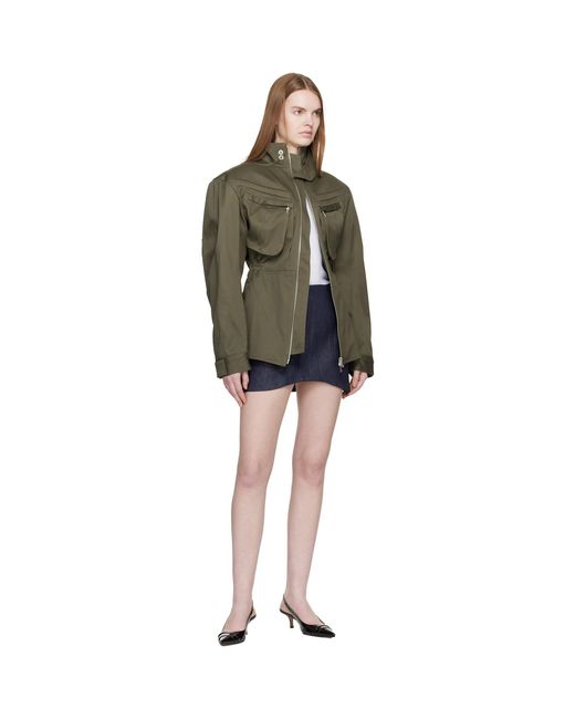 Mugler Blue Raw Denim Miniskirt