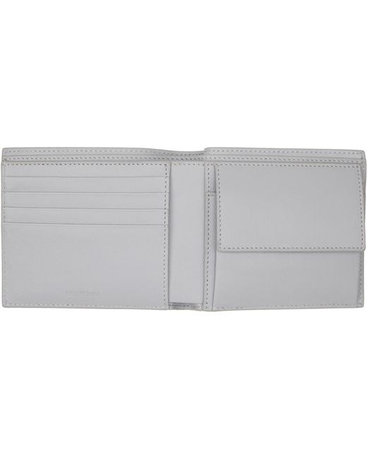 Balenciaga Gray Cash Square Folded Coin Wallet for men