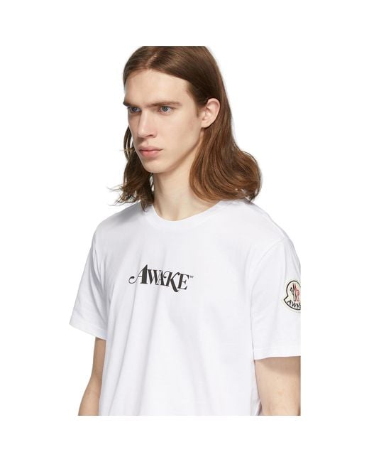 Moncler Genius 2 Moncler 1952 White Awake Ny Edition Logo T-shirt for men