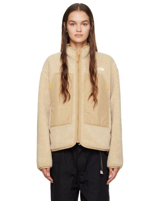 The North Face Beige Cedarfall High-pile Reversible Jacket in Black | Lyst