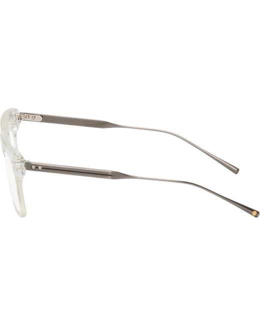 Dita Eyewear Multicolor Transparent & Gunmetal Lataro Glasses for men