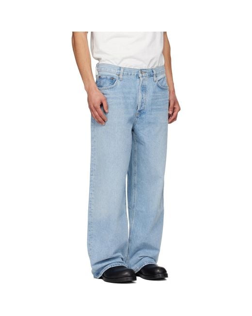 Agolde Blue Low Slung Baggy Jeans for men